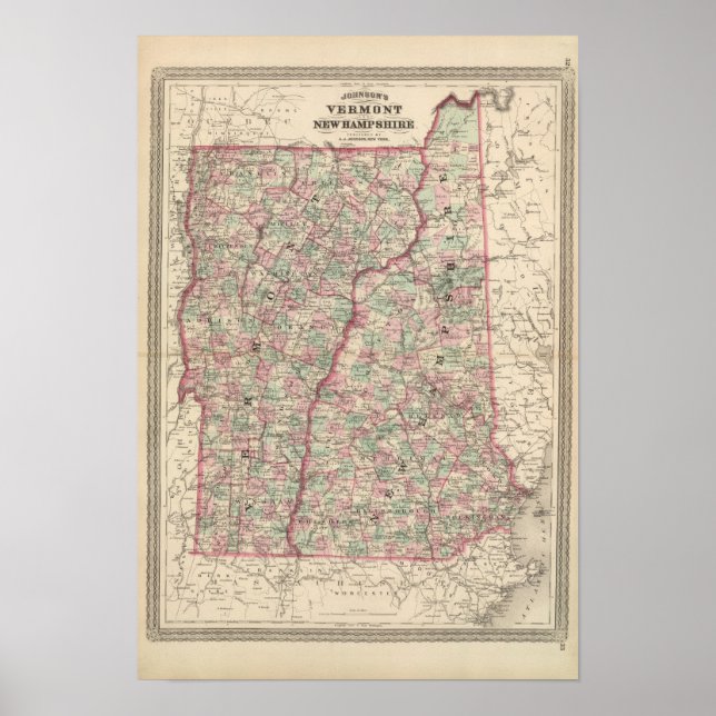 Poster Vermont e New Hampshire 2 (Frente)