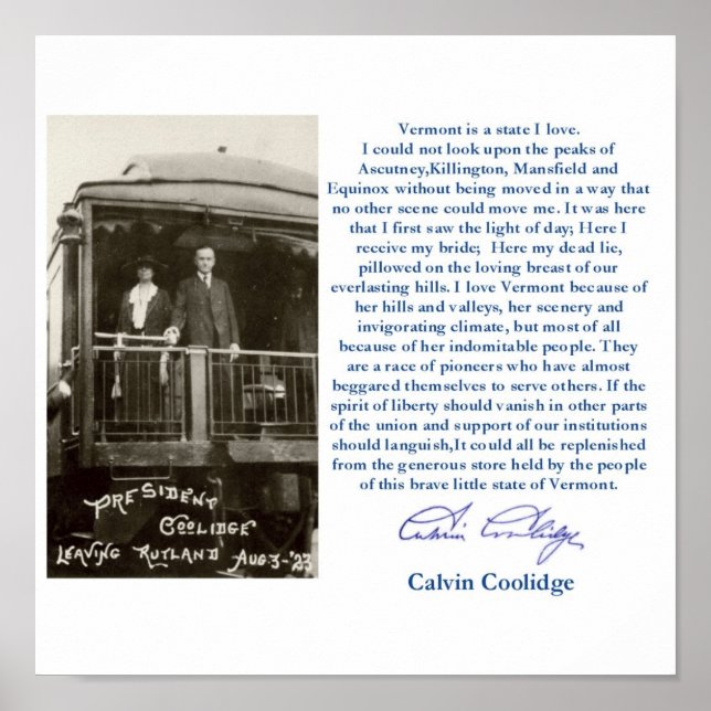 Pôster "Vermont é um Estado que eu amo" "Frame Poster" (Frente)