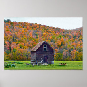 Pôster Vermont Garden Shed in Autumn