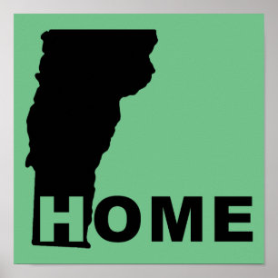 Poster Vermont Home Longe Do Estado