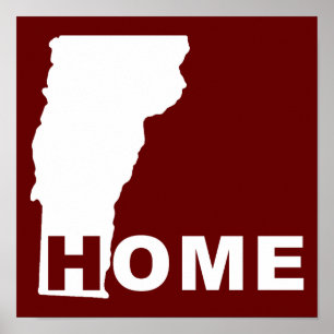 Poster Vermont Home Longe Do Estado