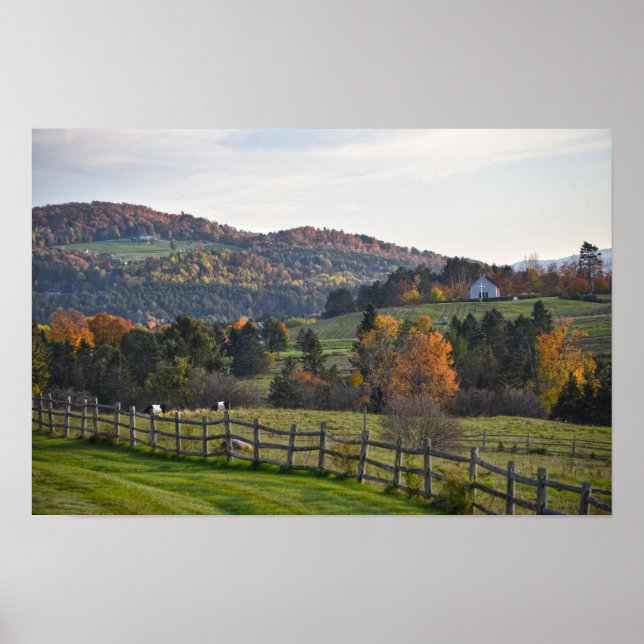 Poster Vermont Pastoral no Outono (Frente)