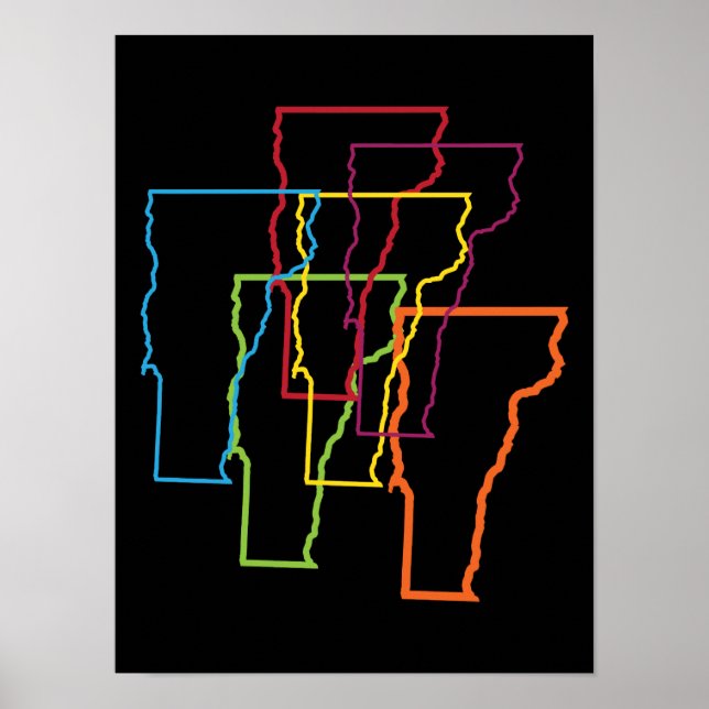 Pôster vermont prido blur (Frente)