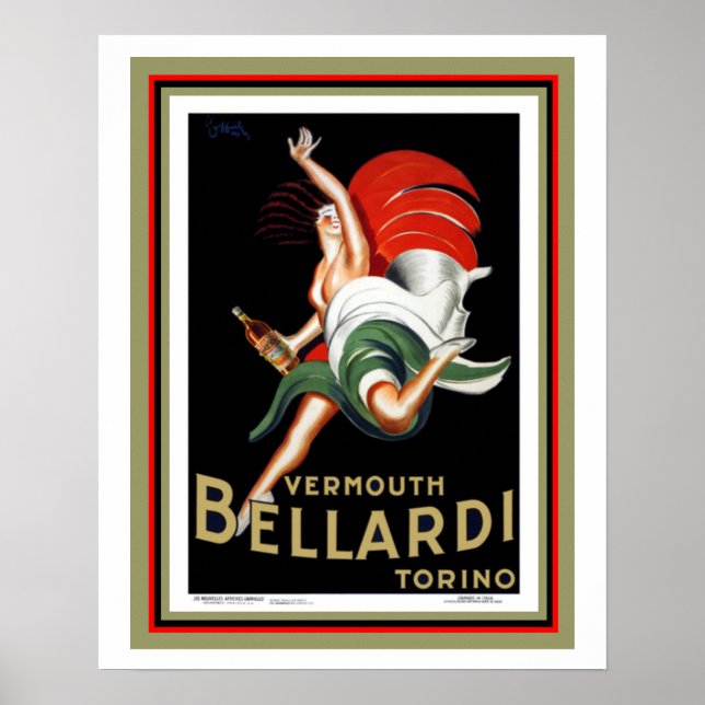Poster Vermouth Bellardi Torino 16 x 20 (Frente)