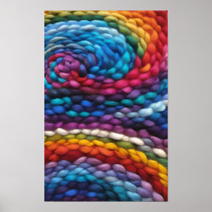 Poster Vernais vibrantes de fios multicoloridos