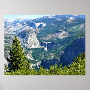 Poster Vernal e Nevada caem do Glacier Point, CA