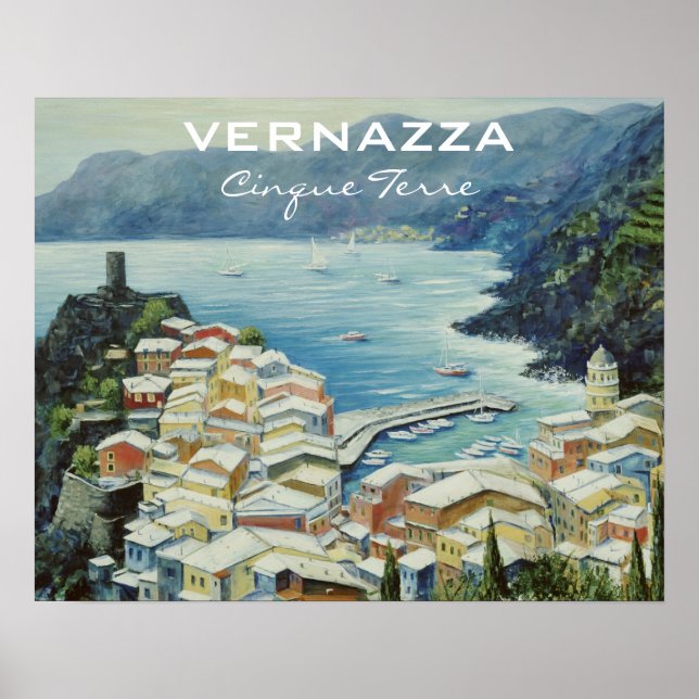 Poster Vernazza Cinque Terre Itália (Frente)