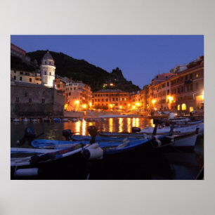 Pôster Vernazza na noite