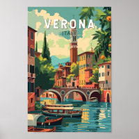 Verona Itália Viagem Art Vintage