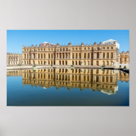 Poster Versailles palace and reflection in a pond