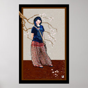 Pôster Versão 2 da menina de Sakura