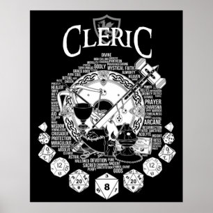 Poster Versão Branca Clerica da Série RPG