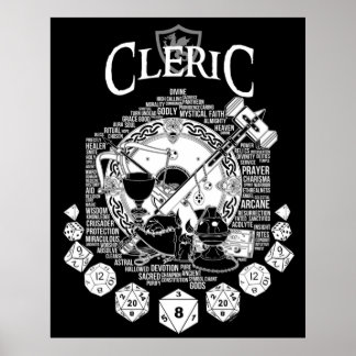 Poster Versão Branca Clerica da Série RPG