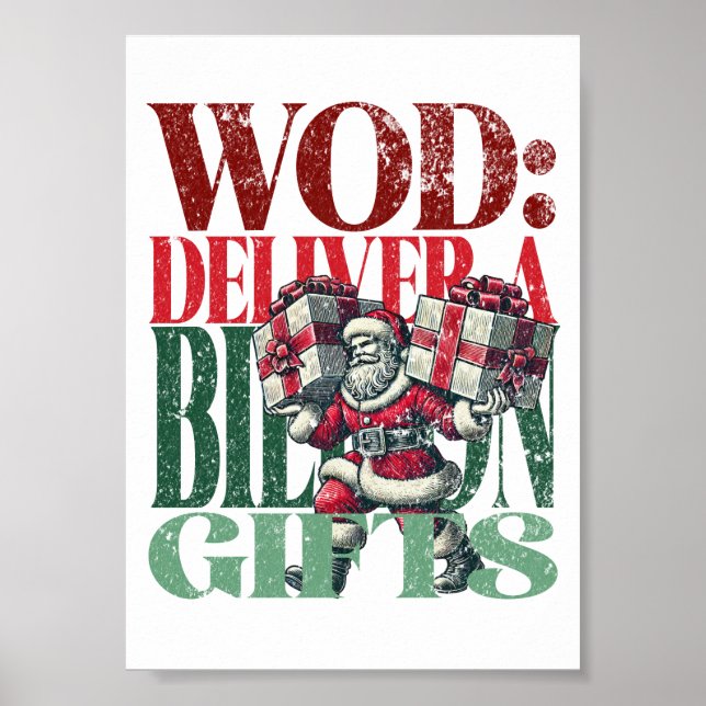 Poster Versão de Natal divertida da WOD dos Termos de Mal (Frente)
