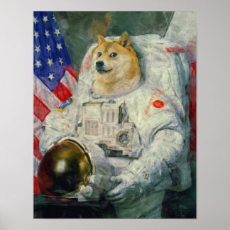 Poster Versão de pintura de cães