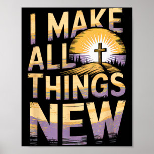 Poster Versículo Bíblico Fé Cristã Cristianismo Igreja Je