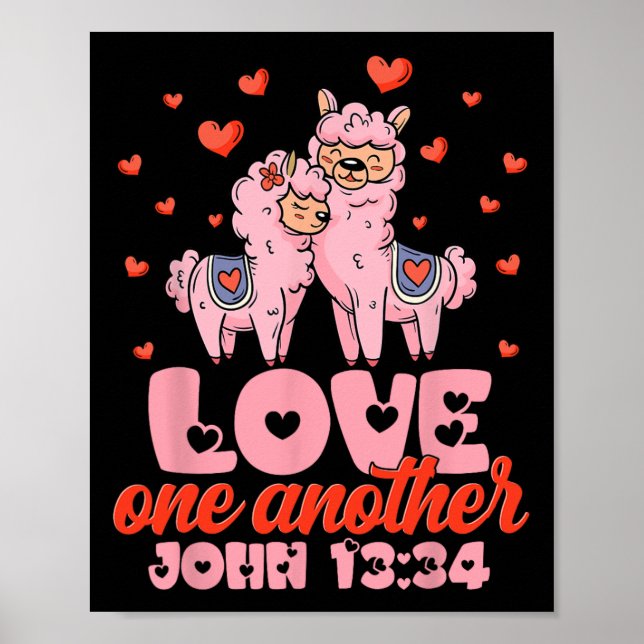 Poster Versículo da Bíblia João 13&#  Llama Dia dos Namo (Frente)