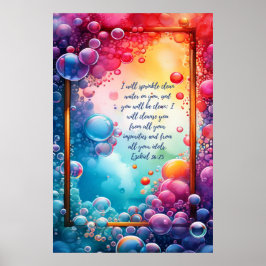 Poster Versículo da Bíblia Sagrada Cristã Ezequiel 36:25