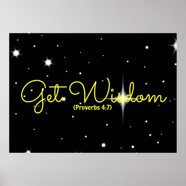 Poster Verso Bíblia do Provérbio Obter Largura (Frente)