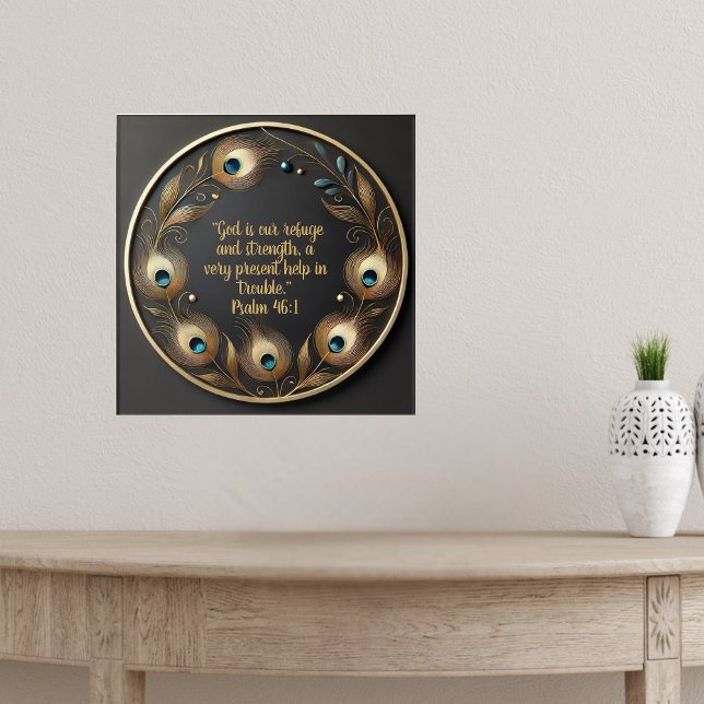 Poster Verso da Bíblia das penas de peacock mínimas (Criador carregado)