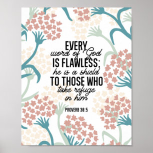 Poster Verso da Bíblia do Provverb 30:5