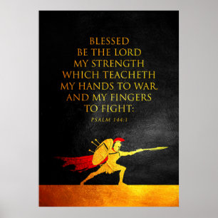 Poster Verso da Bíblia do Salm 144:1