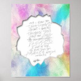 Poster Verso Inspirador de Jeremias 29:11 para Festas de