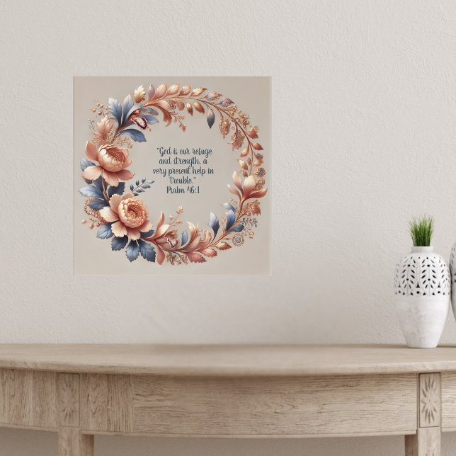 Poster Verso Personalizável em Tons Pastel de Pêssego e A (Criador carregado)