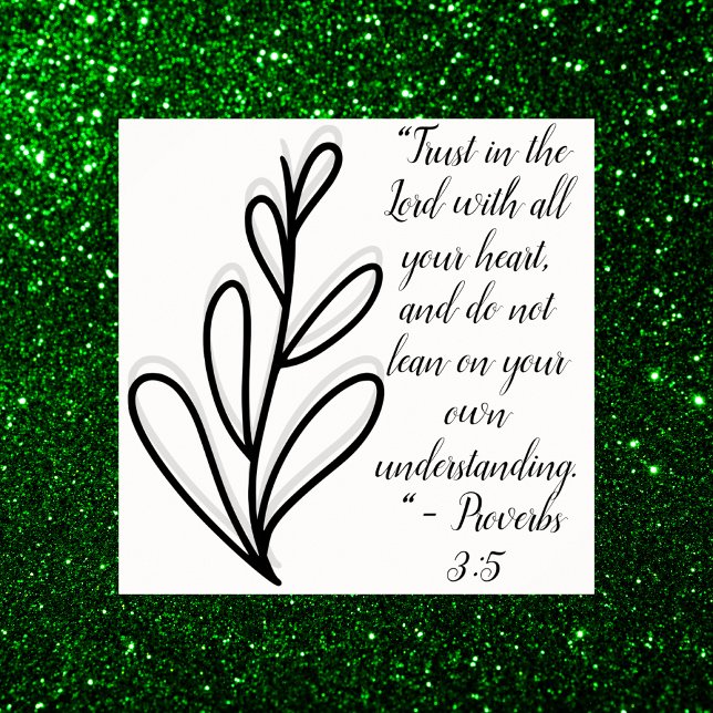 Poster Verso Simples de Bíblia Branca e Preto | (Criador carregado)