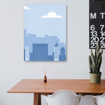 Vertical Azul Cityscape