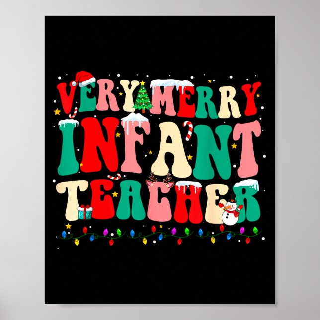 Poster Very Merry Infant Teacher Funny Infant Squad Chris (Frente)