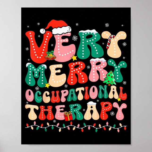 Poster Very Merry Occupational Therapy Groovy Ot Squad Ch (Frente)