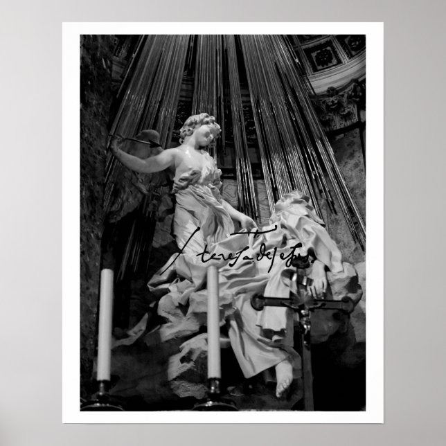 Poster Verzückung der Heiligen Theresa von Avila Bernini (Frente)