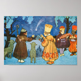 Poster Vesele Vanoce by Zdenek Guth Vintage Christmas