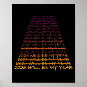 Poster Véspera de Ano Novo 2026 Será Meu Ano - Feliz Ano