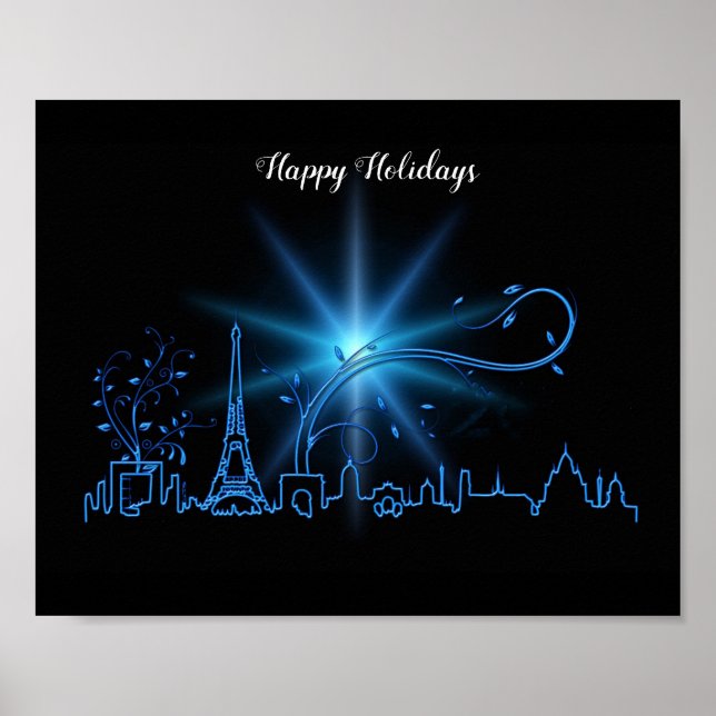 Poster Véspera de Ano Novo em Paris (Frente)