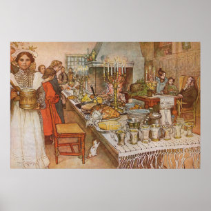 Poster Véspera de Natal de Carl Larsson, Feriados de Vin