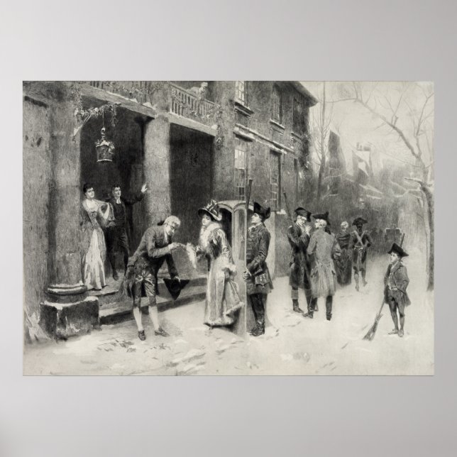 Pôster Véspera de Natal em poster/impressão do Colonial T (Frente)