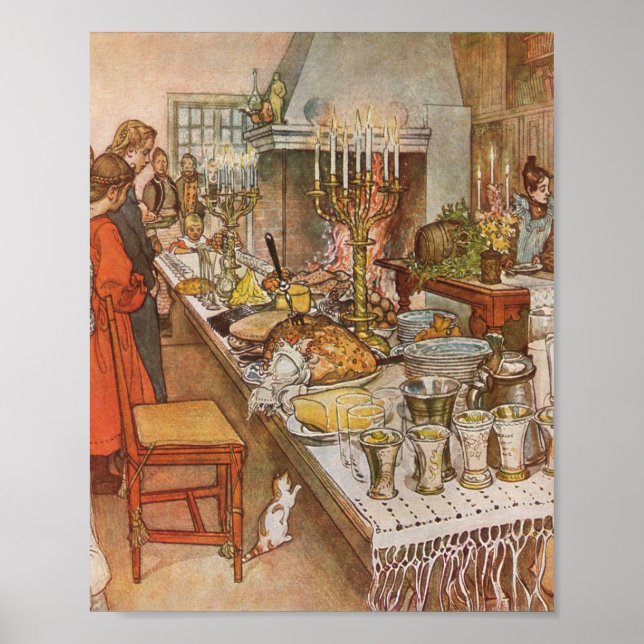 Poster Véspera De Natal Julaftonen Por Carl Larsson (Frente)