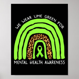 Poster Veste Arco-Íris Para Alertas De Saúde Mental