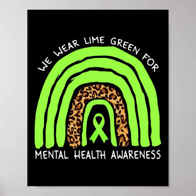 Poster Veste Arco-Íris Para Alertas De Saúde Mental (Frente)