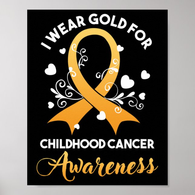 Poster Veste Dourada do Mês de Sensibilização do Cancer I (Frente)