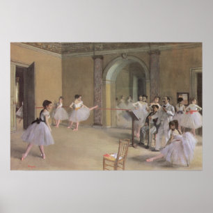 Pôster Vestíbulo da dança na ópera por Edgar Degas