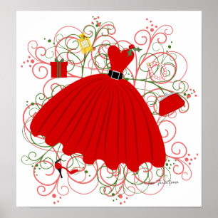 Poster Vestido bonito de Chrstmas