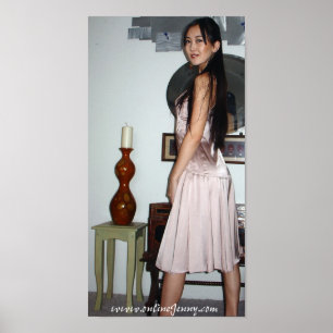 Poster Vestido cor-de-rosa