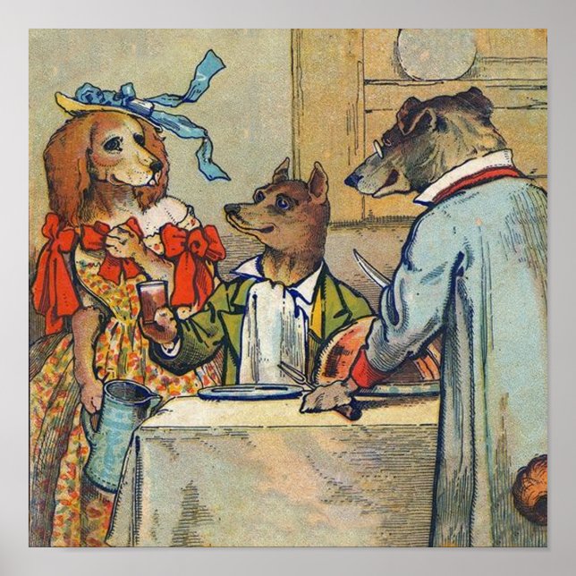 Poster Vestido de jantar vitoriano para cachorro (Frente)