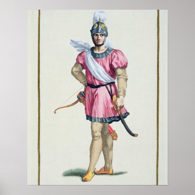 Poster Vestido de um Soldado Norman de "Receuil des Estam (Frente)
