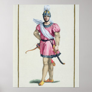 Poster Vestido de um soldado normando 'de DES Estamp de