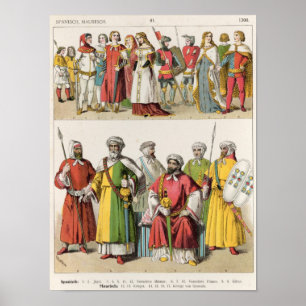 Poster Vestido do espanhol e do Moorish