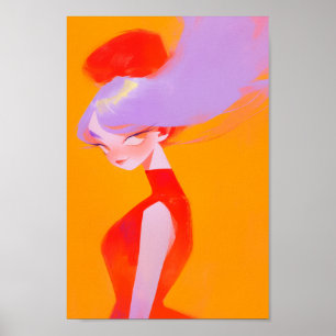 Poster Vestido em Vermelho